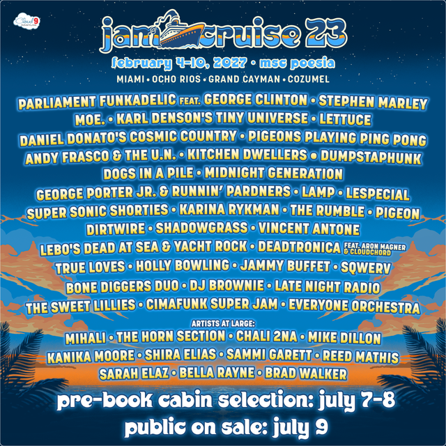 Jam Cruise Announces Full Details for 23rd Sailing