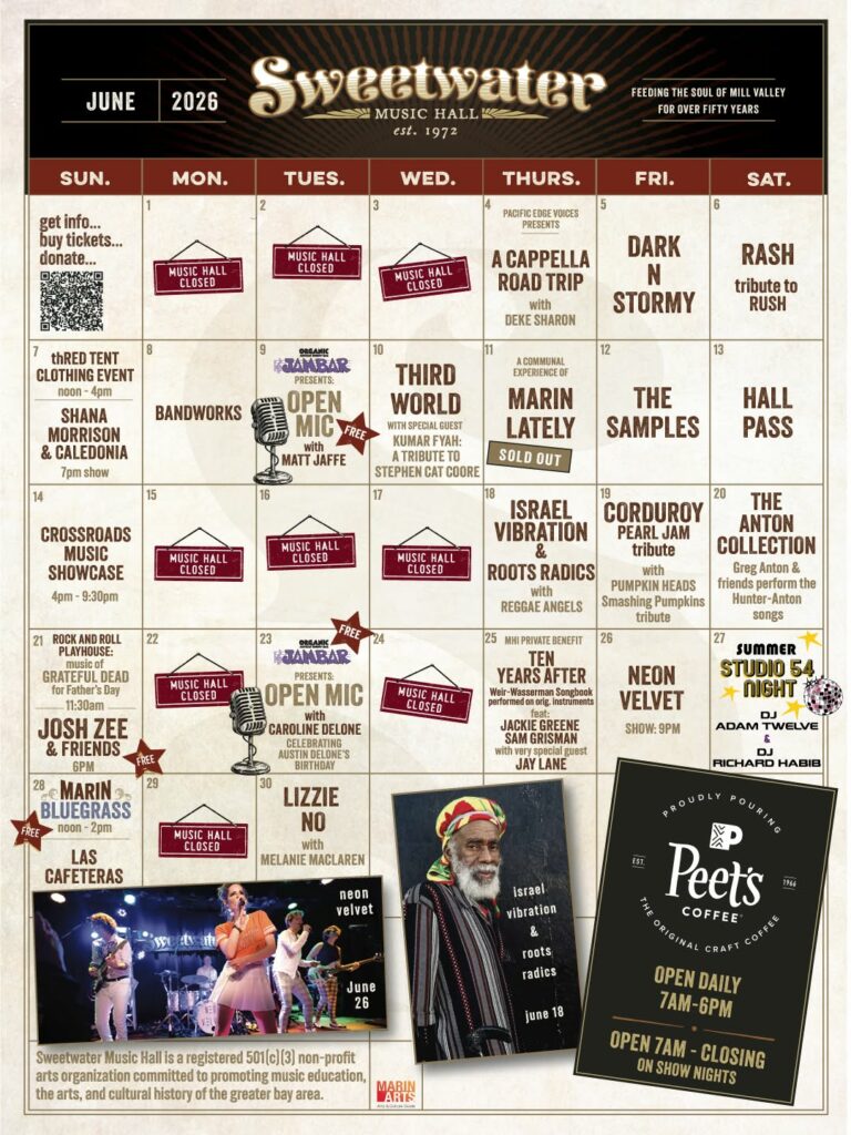 Sweetwater Music Hall Announces Grateful Dead Tributes, Roots Music and Summer Concerts