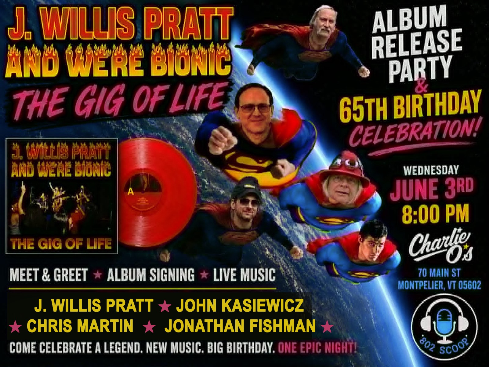 J. Willis Pratt Brings Album Release and Birthday Show to Charlie-O’s