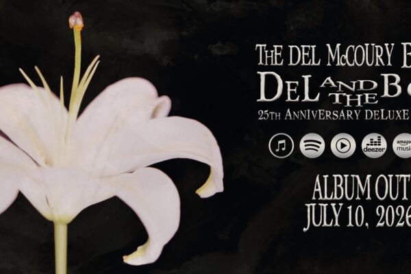 White lily on a dark banner with the album title and 'Album Out July 10, 2026' text and streaming logos nearby.