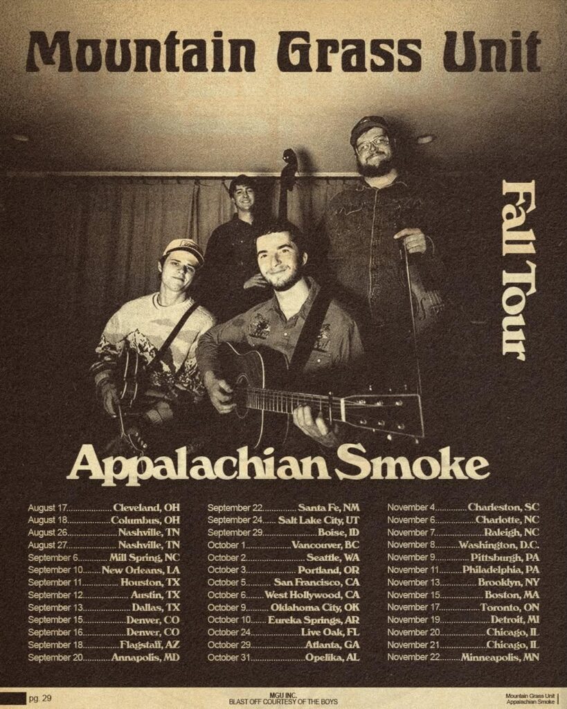 Mountain Grass Unit Announces Expansive Appalachian Smoke Tour