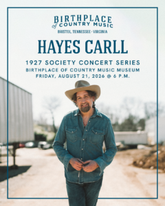 Hayes Carll Joins Birthplace of Country Music’s 1927 Concert Series