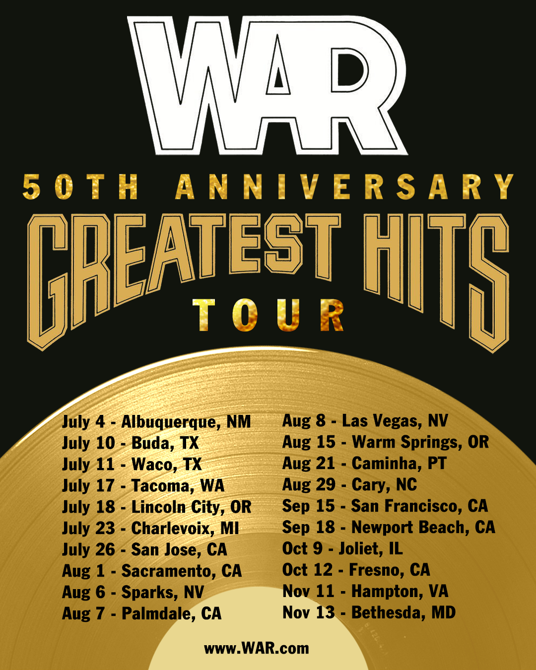WAR Announce Greatest Hits 50th Anniversary Reissue