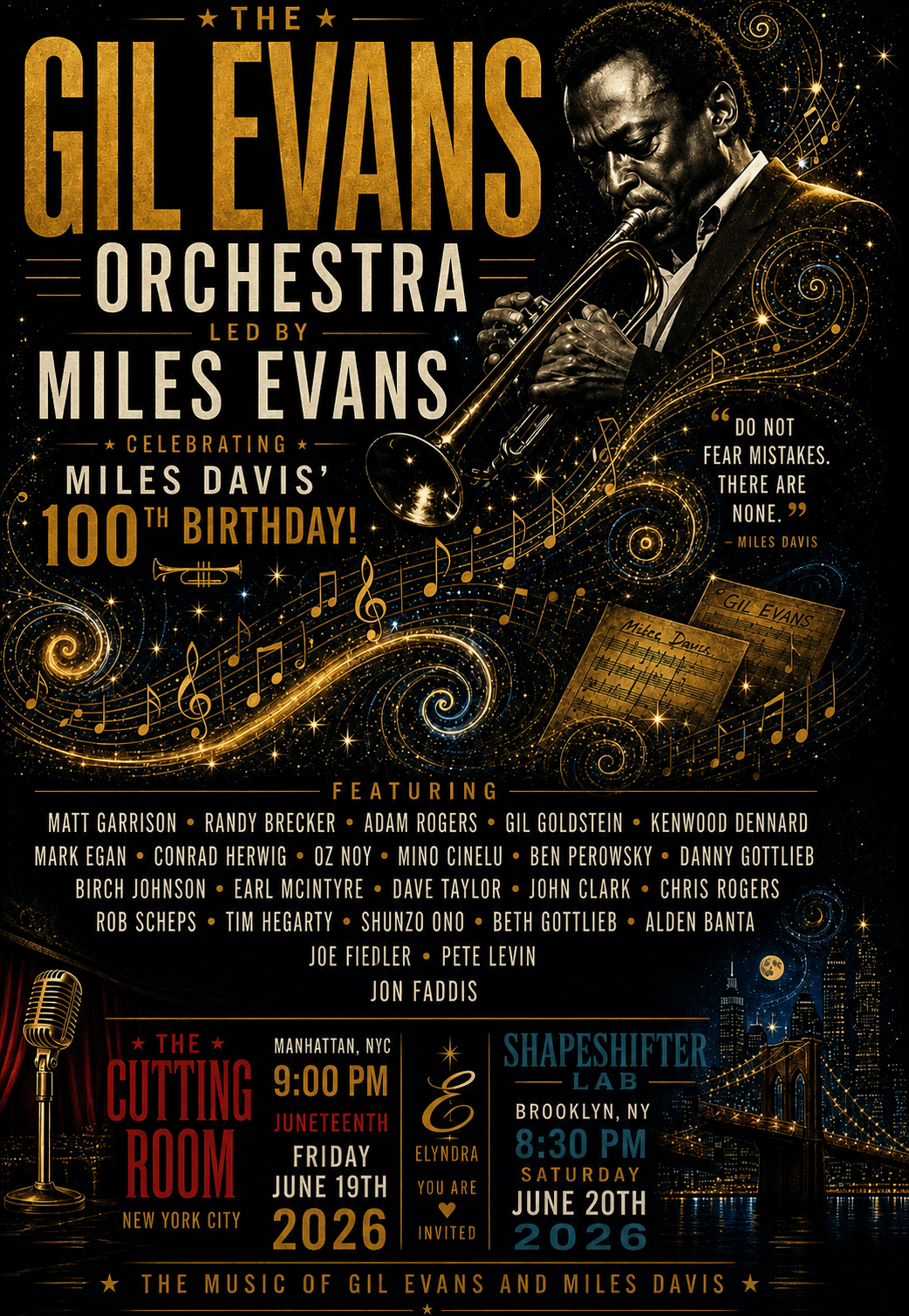 Gil Evans Orchestra Celebrates Miles Davis at The Cutting Room