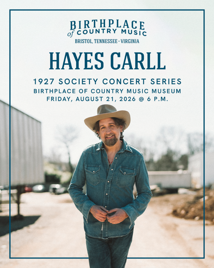 Hayes Carll Joins Birthplace of Country Music’s 1927 Concert Series