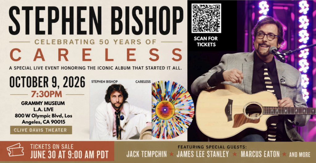 Stephen Bishop Announces First Live Performance in Seven Years at the GRAMMY Museum