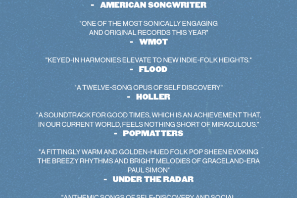 Poster for the 2026 Americana Honors and Awards announcing Boy Golden as Emerging Act of the Year nominee, featuring two band photos and prominent press quotes.