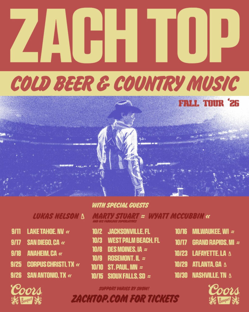 Zach Top Extends Cold Beer & Country Music Tour