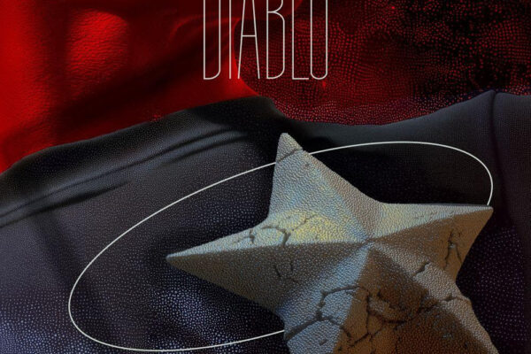 Deep Purple album cover with a cracked paper star on dark fabric and a red backdrop; the title 'DIABLO' appears at the top.