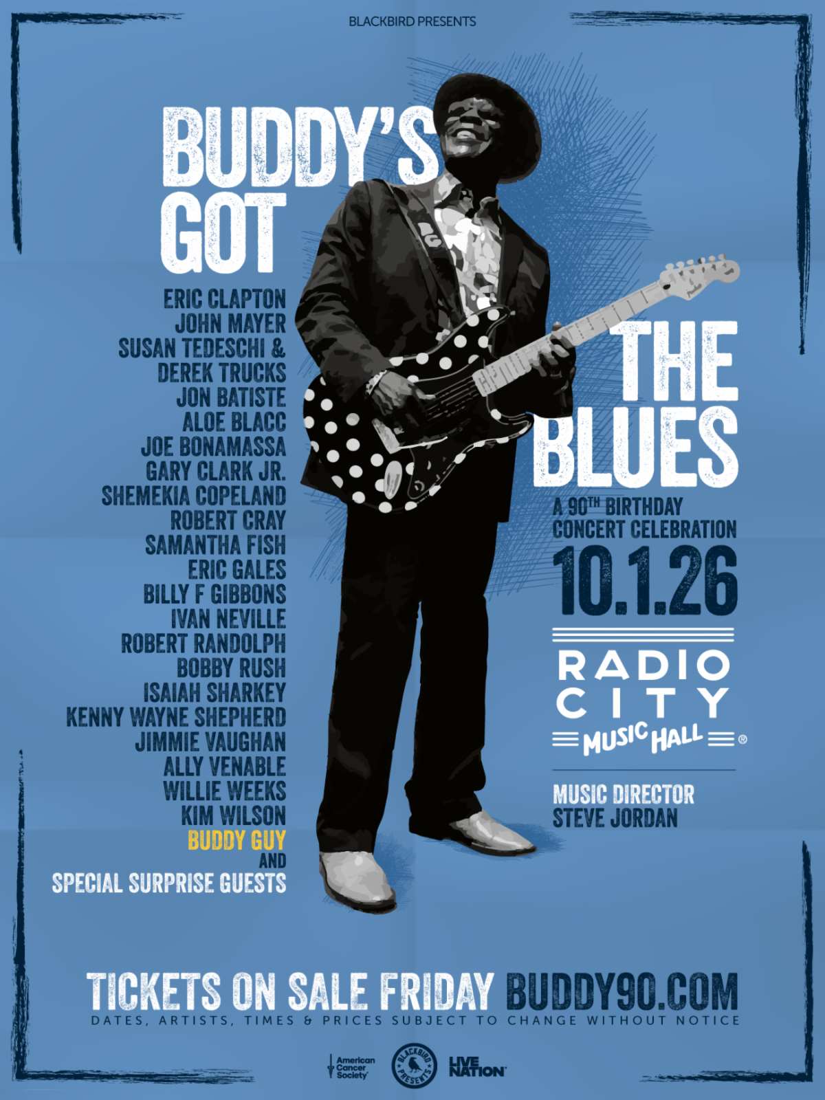 Buddy Guy’s Star-Studded 90th Bday Celebration at Radio City Music Hall Announced