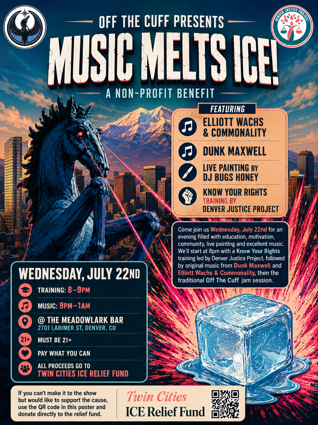 Music Melts ICE Benefit Brings Music, Art and Know Your Rights Training to Denver