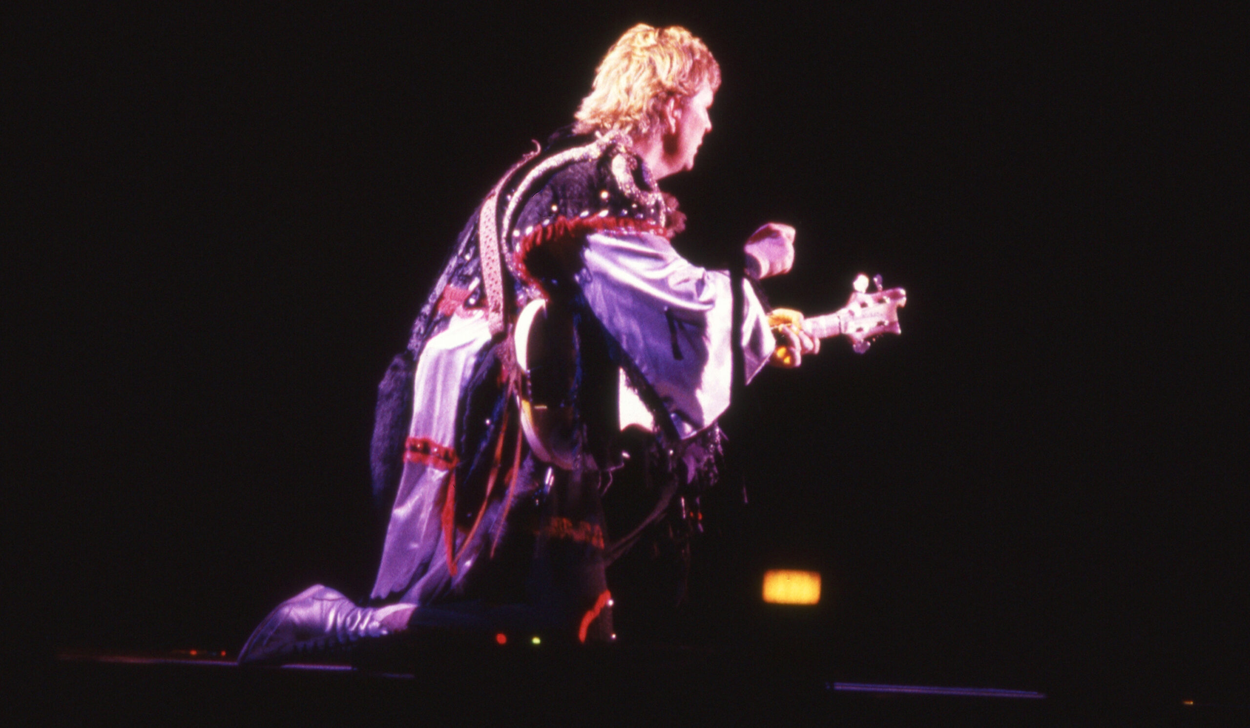 Chris Squire bass solo on Yes 1984 tour. Photos by Sam A. Marshall, Cincinnati OH.