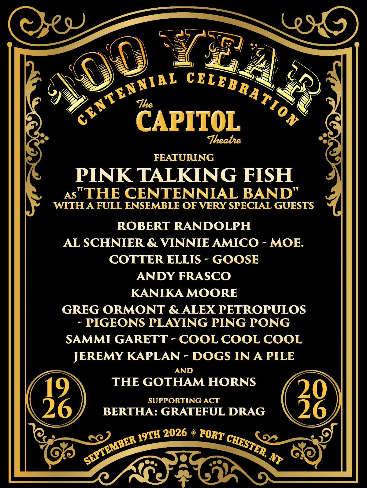 Pink Talking Fish Leads All-Star Centennial Band for The Capitol Theatre’s 100 Year Celebration