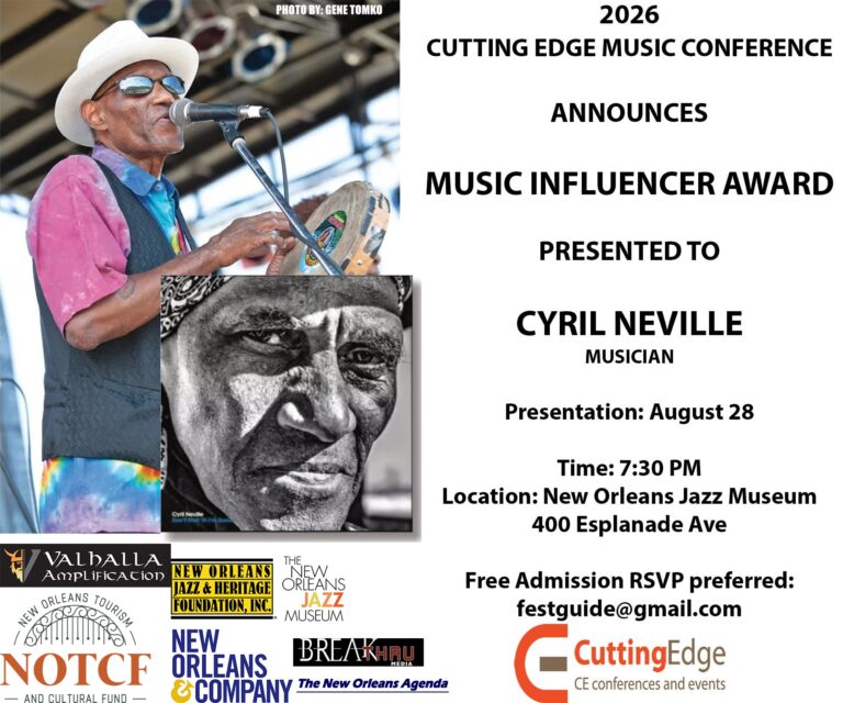 Cyril Neville to Receive 2026 Music Influencer Award in New Orleans