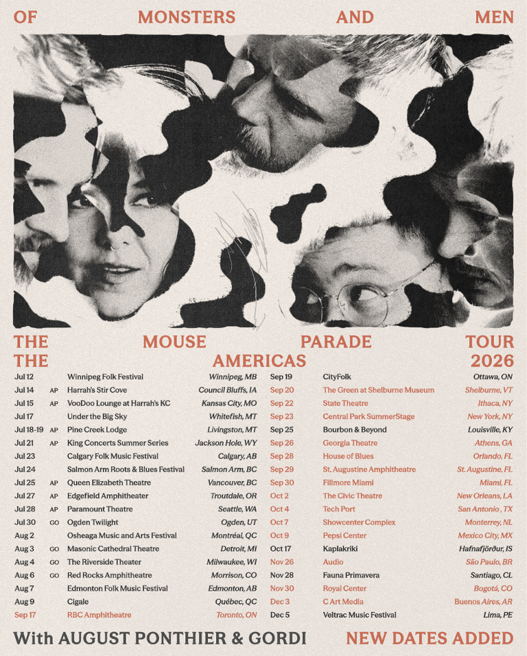 Of Monsters and Men Bring The Mouse Parade Tour Across the Americas