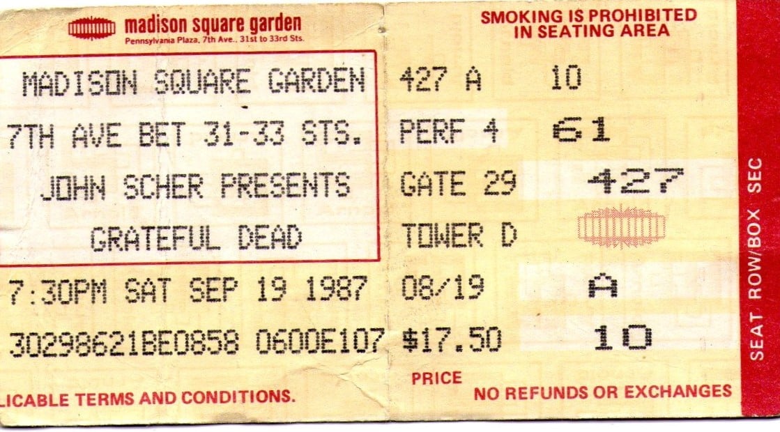 My First Grateful Dead Show Returns From the Vault: Madison Square Garden, September 19, 1987