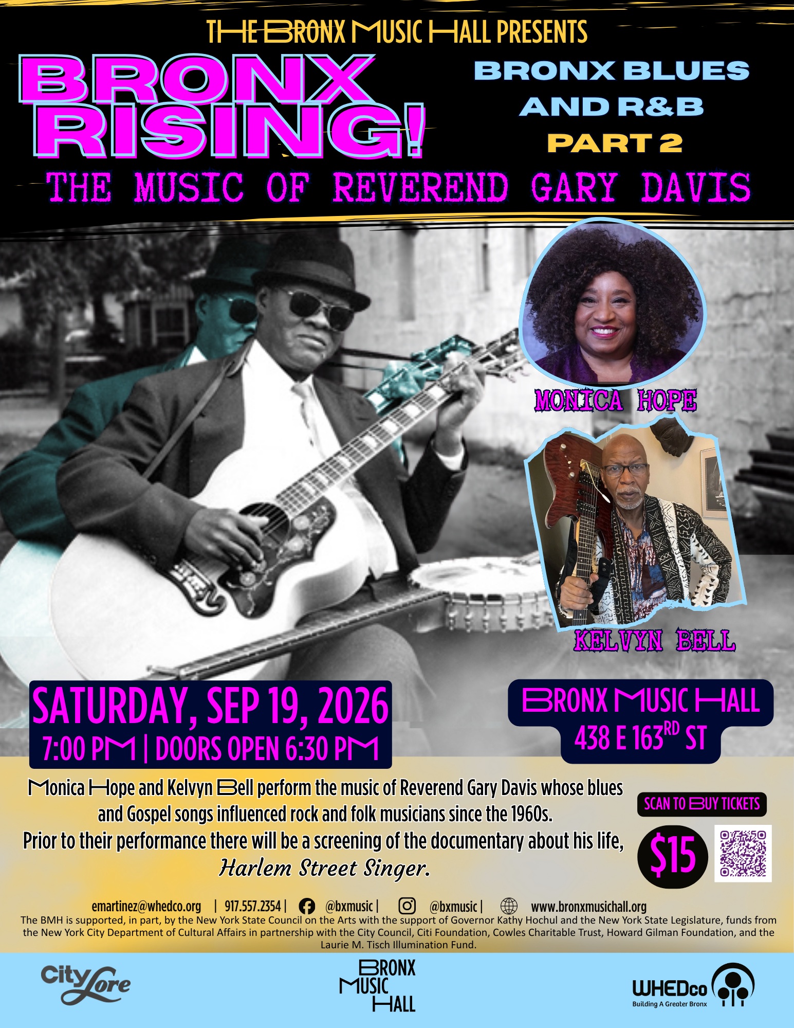 Bronx Music Hall Honors Reverend Gary Davis With September Tribute