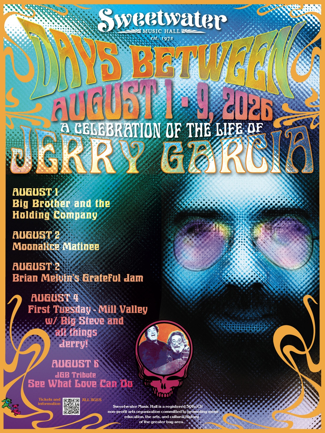 Sweetwater Music Hall Marks the Days Between With Jerry Garcia Celebration and Full August–September Calendar