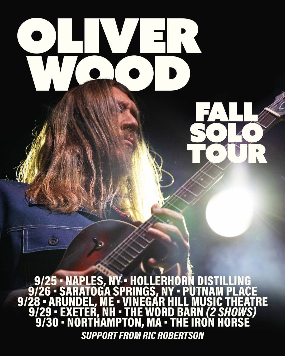 Oliver Wood Announces Five Northeast Solo Shows With Ric Robertson