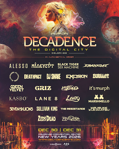 Decadence Colorado Announces Alesso, GRiZ, Zeds Dead, Marshmello and More for NYE 2026