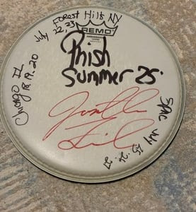 Mimi Fishman Foundation Launches Phish 2025 Show-Used Drumhead and Drumstick Charity Auction