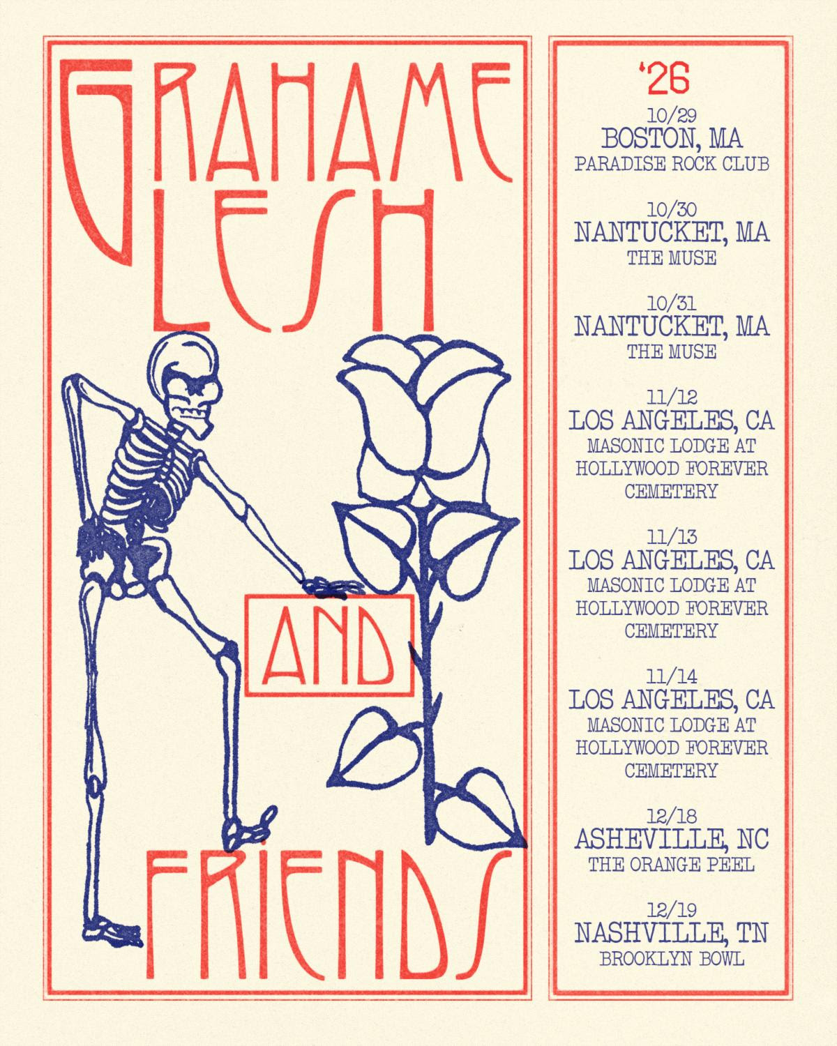 Grahame Lesh & Friends Announce Fall 2026 Headline Tour and New Year’s Run