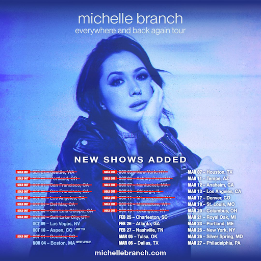 Michelle Branch Adds 17-Date Second Leg to Everywhere and Back Again Tour