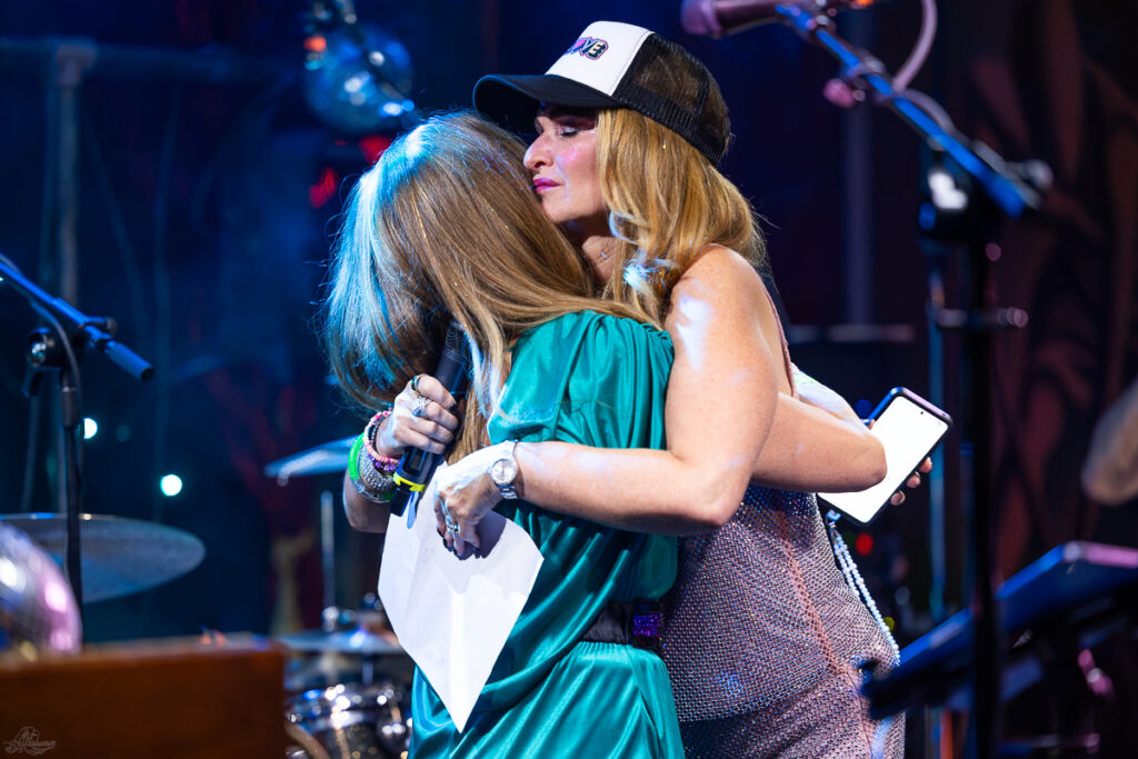 Denise Nadboy and Jen Boudin embrace 