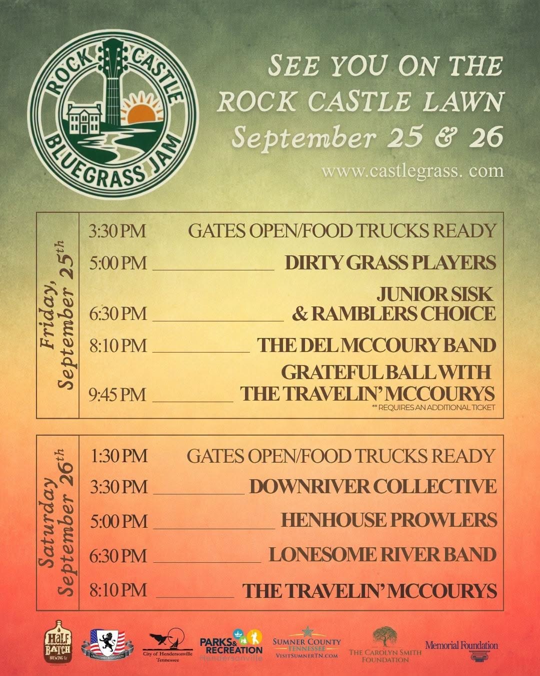 Del McCoury Band, Travelin’ McCourys Lead Rock Castle Bluegrass Jam