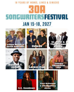 30A Songwriters Festival Announces 2027 Headliners