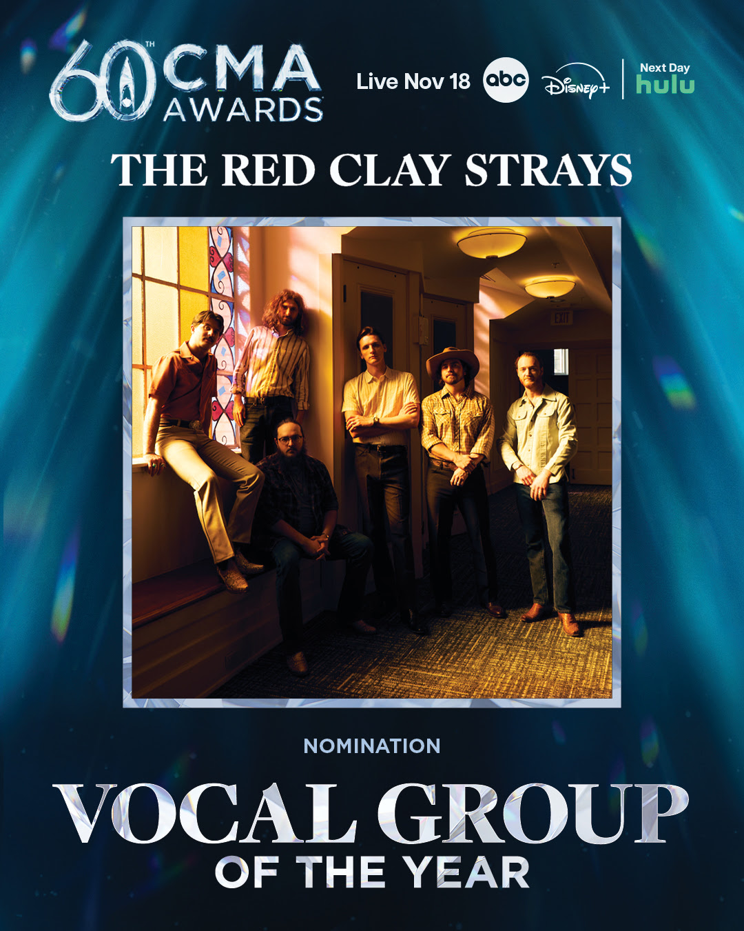 The Red Clay Strays Earn 2026 CMA Vocal Group of the Year Nomination