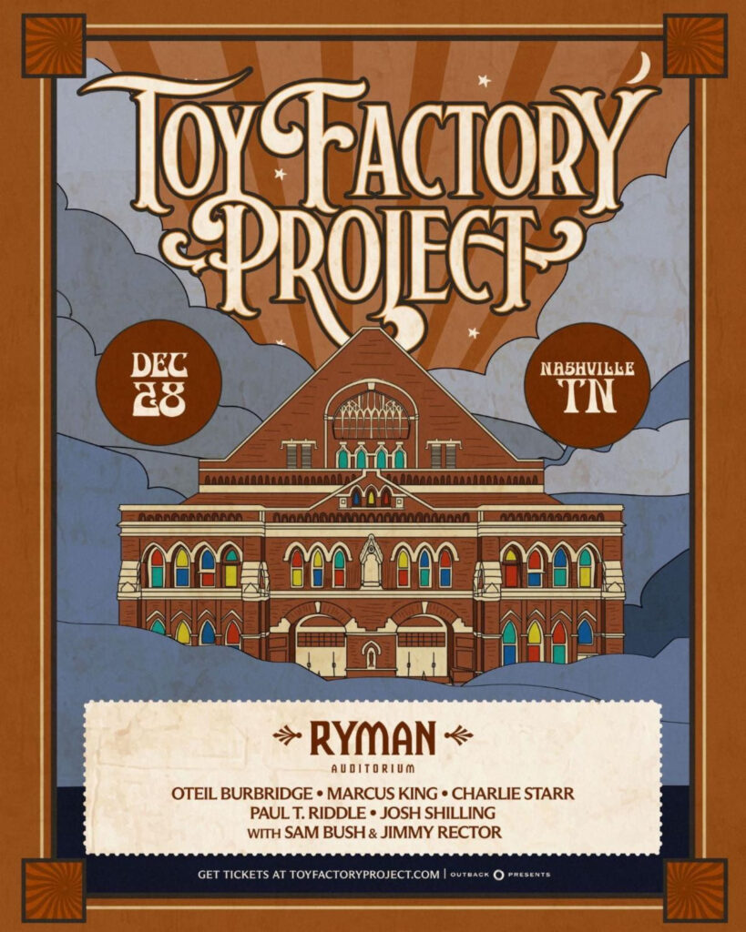 Toy Factory Project Announces Nashville Debut at Ryman Auditorium December 28