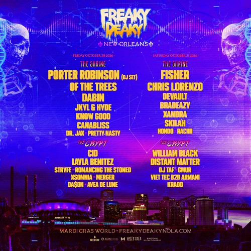 Freaky Deaky NOLA Adds 15 Artists With The Crypt Stage Lineup