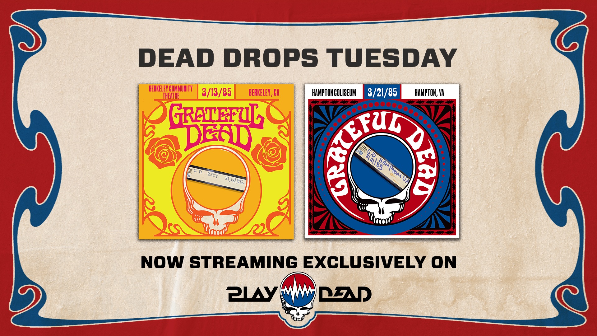 Grateful Dead’s Berkeley and Hampton 1985 Shows Arrive on Play Dead