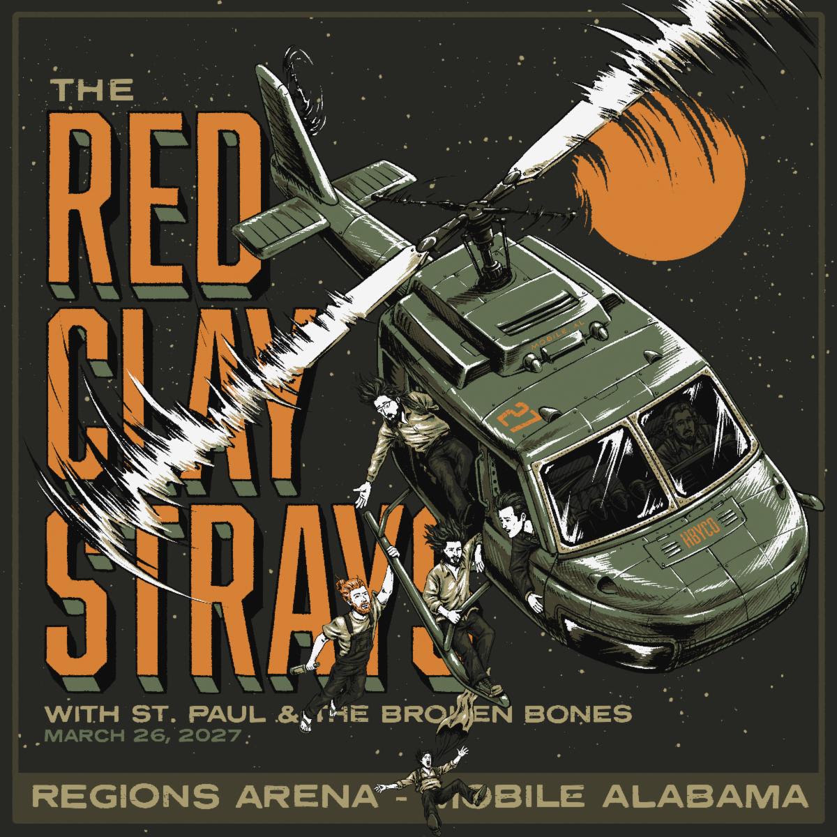 The Red Clay Strays to Open Mobile’s Regions Arena With Hometown Show
