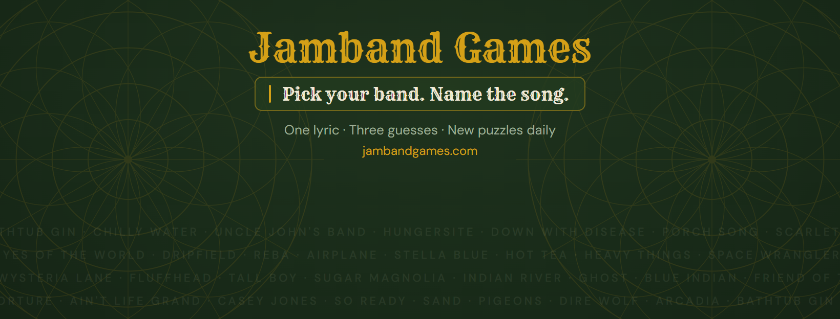 Jamband Games: Free Daily Lyric Puzzles for Jam Fans