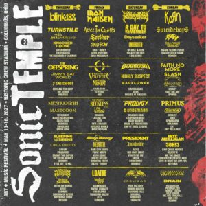Sonic Temple 2027 Lineup: Iron Maiden, Blink-182, Korn & More