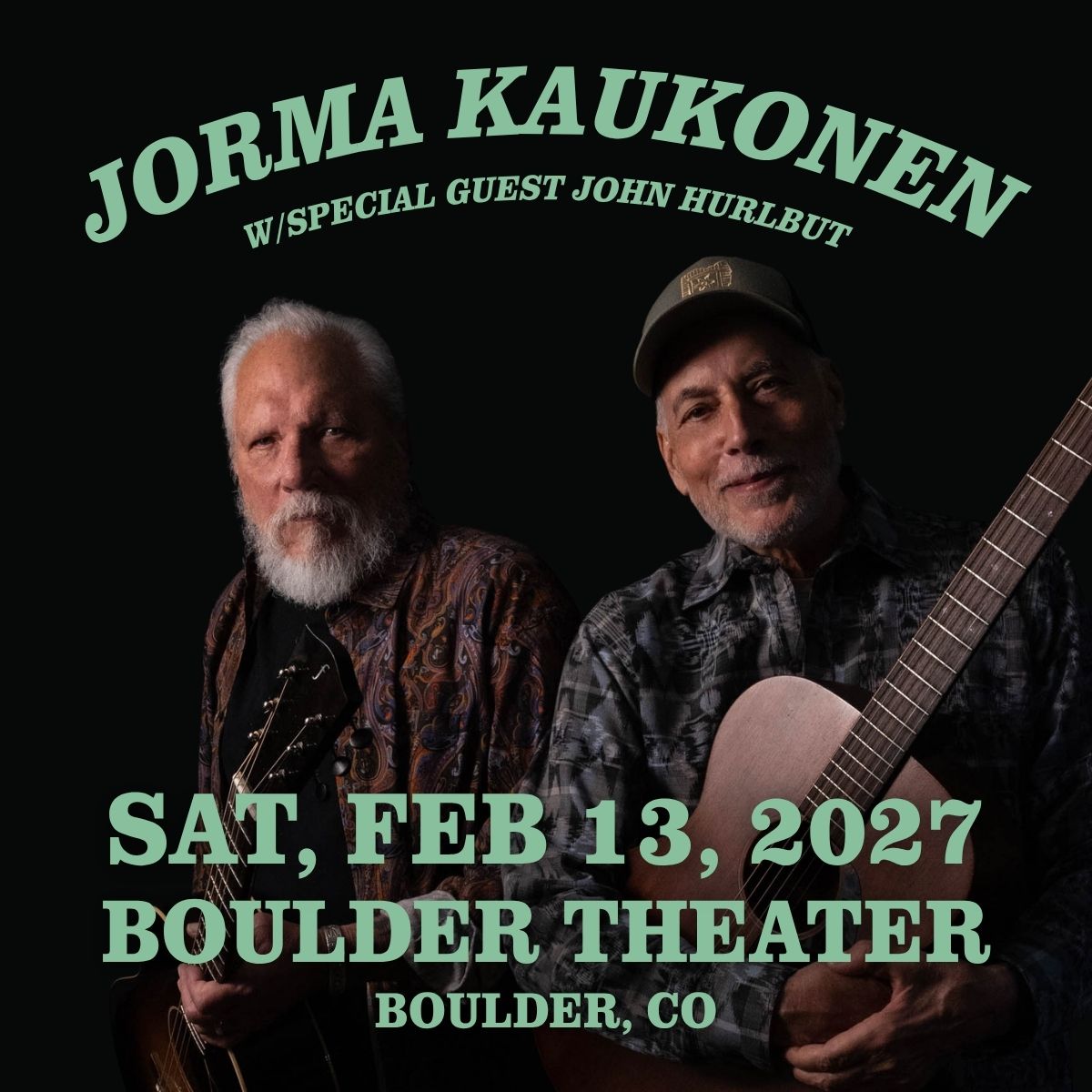 Jorma Kaukonen Returns to Boulder Theater on February 13, 2027