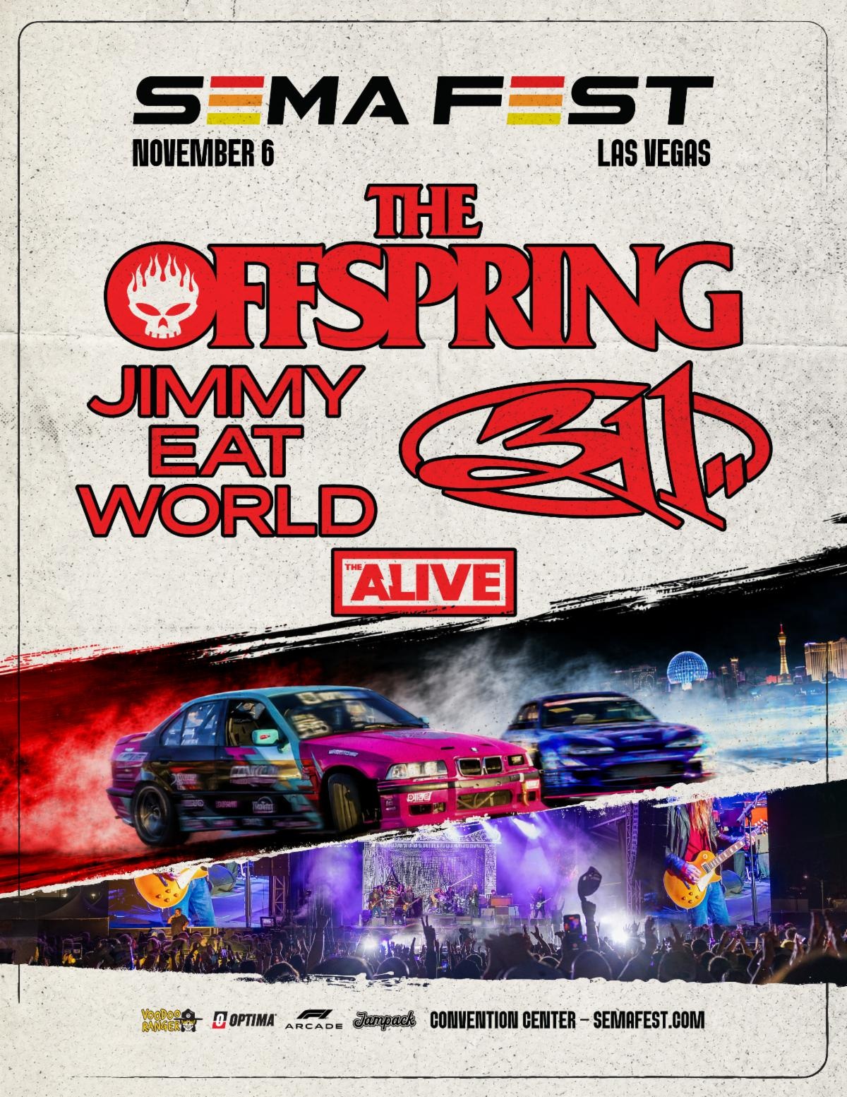 SEMA Fest 2026: The Offspring, 311 & Jimmy Eat World