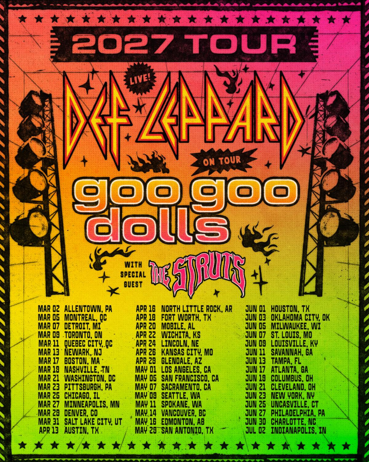 Def Leppard Announces 2027 Tour With Goo Goo Dolls