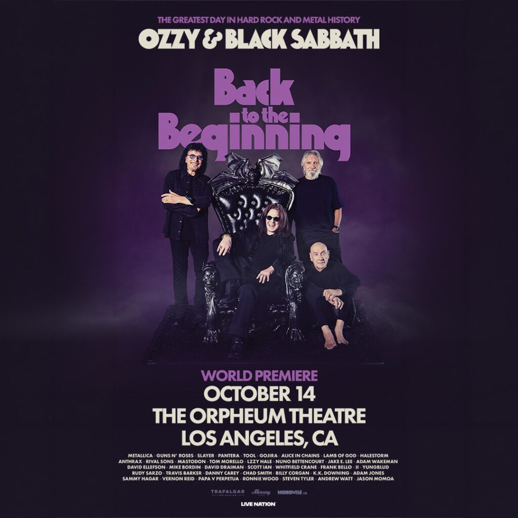 Ozzy & Black Sabbath: Back to the Beginning Sets Los Angeles World Premiere