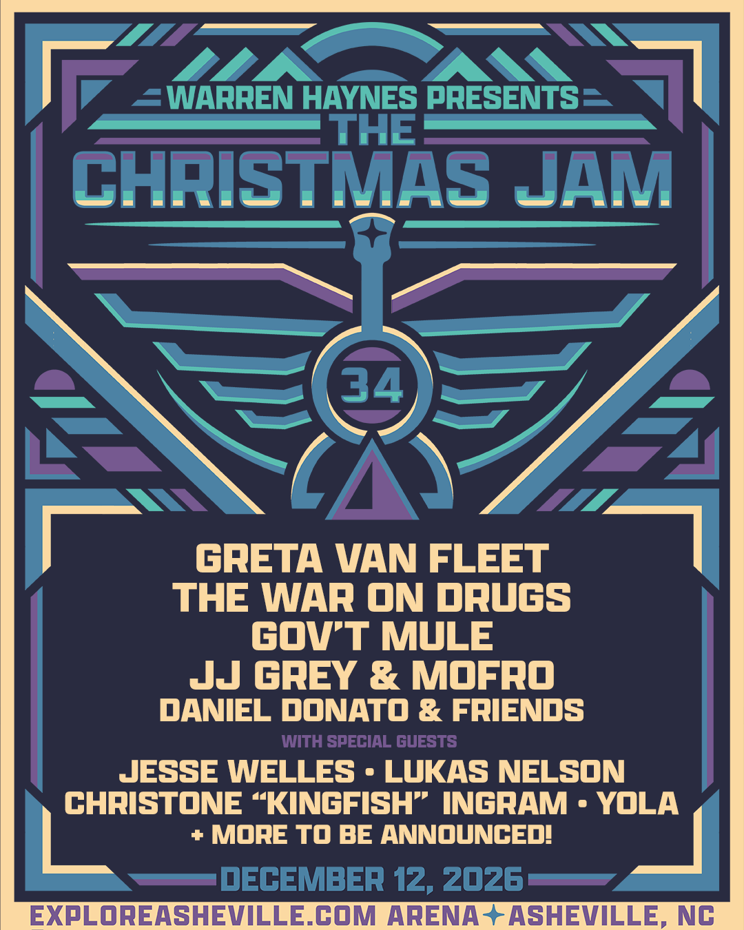 Warren Haynes Reveals 2026 Christmas Jam Lineup